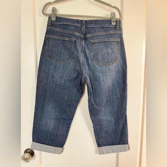 Women's Dark Blue Denim Capris - Picture 2 of 2